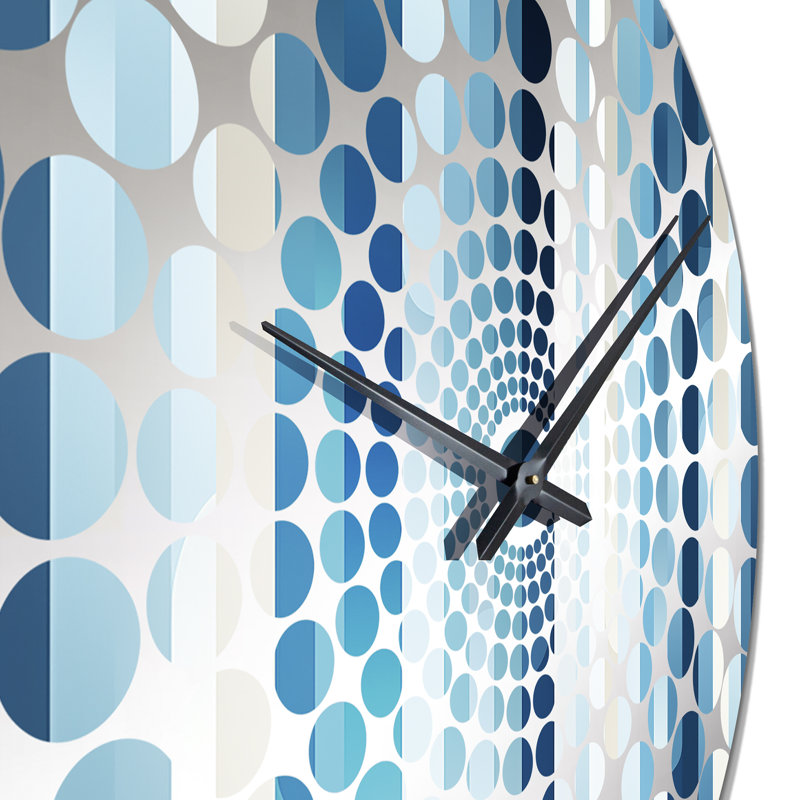 Horloge murale rayée Blue Horizon Lines, Petit
