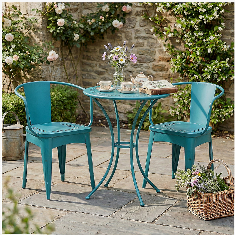 ENSEMBLE MÉTAL 3 PCS LOURDES, Sarcelle