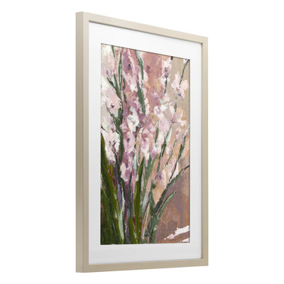 Pink Fading Radiance Framed Print Under Glass, design by Susan Pepe