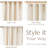 Linen Blend Curtains for Living Room Rod Pocket Curtain Pair-1027482407-1027482402