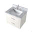 Ensemble de meuble-lavabo simple blanc l 24 po x P 18 po, plateau en acrylique et robinet