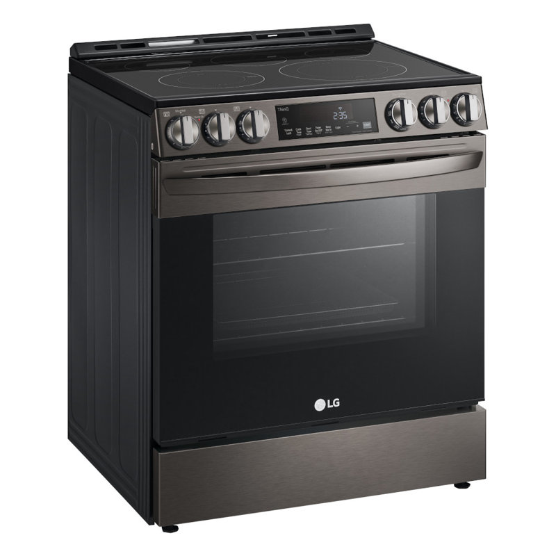LG Smart Wi-Fi Enabled Fan Convection Electric Slide-in Range with Air Fry & EasyClean®, 6.3 cu. ft., Black