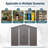 8X4 Metal Outdoor Storage Shed With Window Gray