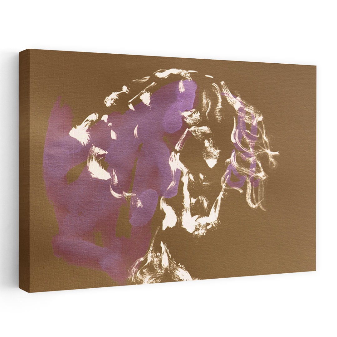 Purple Abstraction Abstract Contemporary Modern Wall Art Print