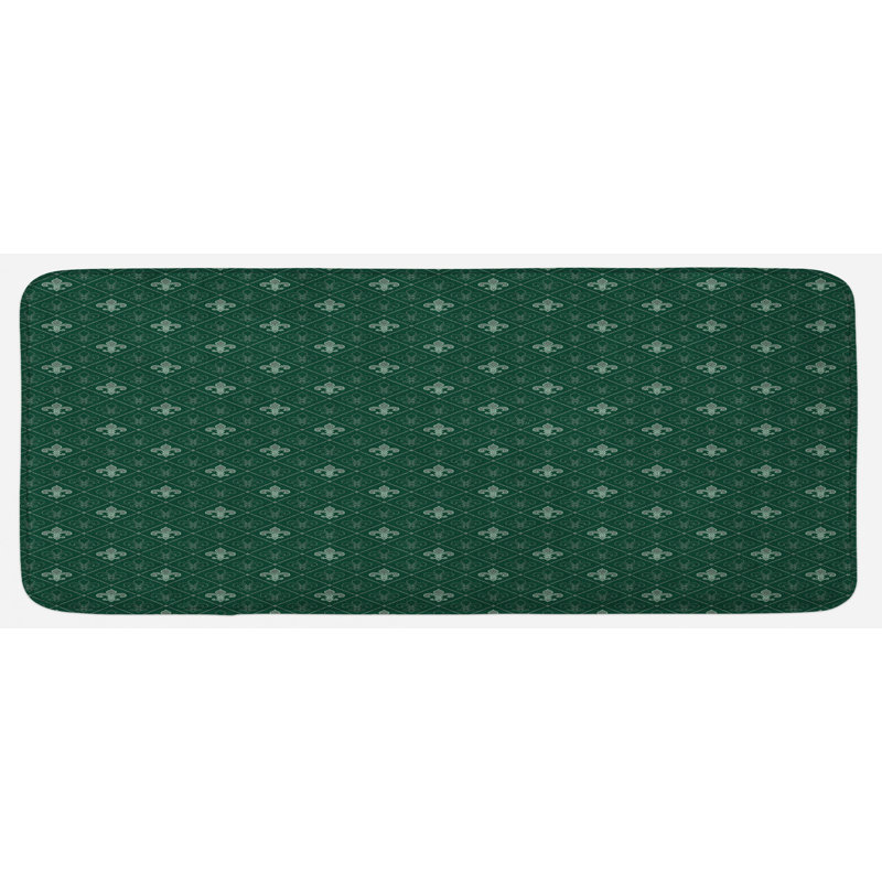 Tapis de cuisine Fleur De Lis, Vert