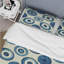 Ensemble de housse de couette rétro bleu gris Midcentury Circles III - Midcentury-109174939