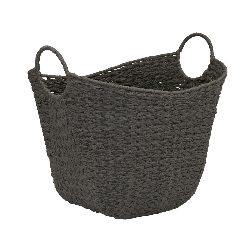 Scoop Basket with Handles, Grey