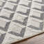 Géométrique tissé à plat recyclé P.E.T. Tapis gris-713351729