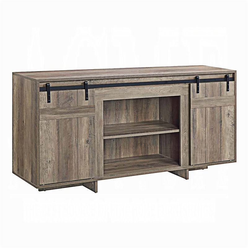 TV Stand With  Sliding Barn Doors