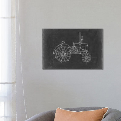 Tractor Blueprint II by Ethan Harper - Wrapped Canvas Gallery-Wrapped Canvas Giclée