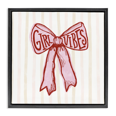 Cadre flottant à boucles rose Girl Vibes, design par Connie Summers