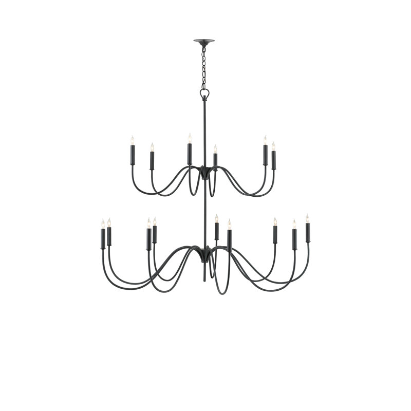 Lustre à niveaux 27 lumières de style bougie Tirrell