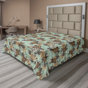 Almond Green Dark Khaki Floral