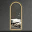 Miroir mural pleine longueur 65 po x 21 po à DEL, arche symétrique avec bordure en verre givré, éclairage à température de couleur à intensité variable 3, verre argenté sans cuivre, câblé ou à brancher