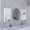 2-Pc Wall-Mounted Bathroom Medicine Cabinet With Open And Closed Storage