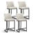 Kunkel 24" Modern Kitchen Counter Stool with Faux Leather Padded Seat and Metal Frame-474068145-528069028