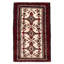 Tapis crème / rouge en laine noué à la main de conception unique 2000 pi 3 pi 7 po x 5 pi 7 po Chunn