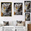 Hibou gris animal monochrome - imprimé-401235224-401235228