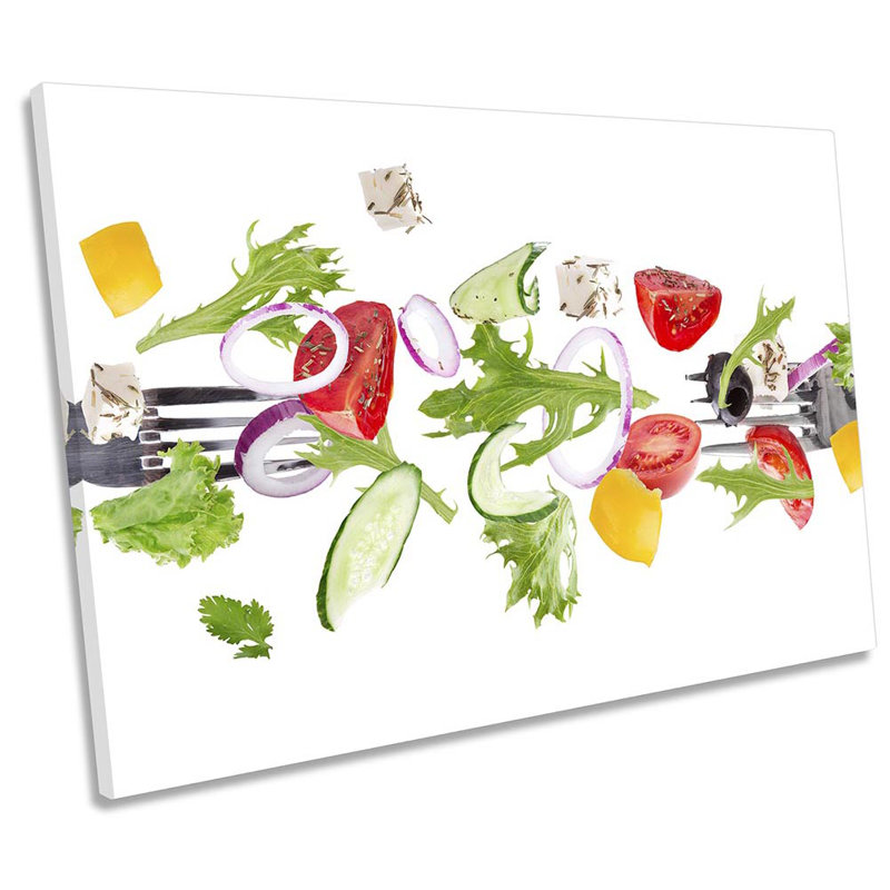 Fresh Salad Vegetables Kitchen - Wrapped Canvas Print, 30.5cm H x 45.7cm W 