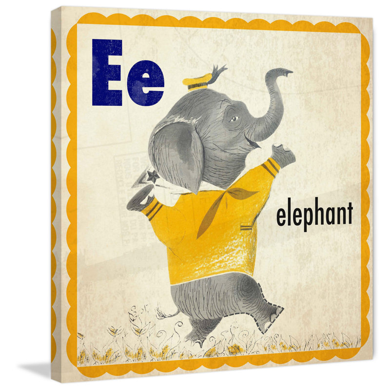 Elephant - Wrapped Canvas Print, 81cm H x 81cm W
