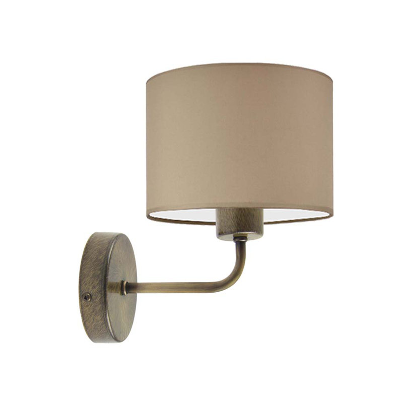 Atlin Armed Sconce, Beige, Antique Gold