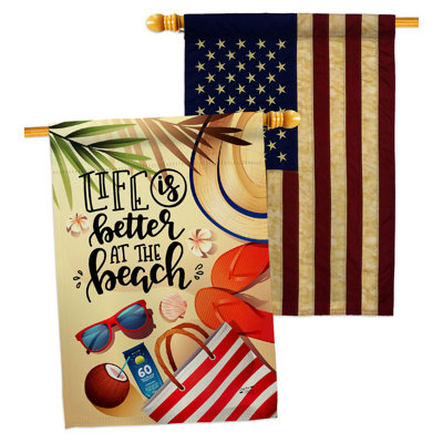 Drapeau de maison en polyester 2 côtés 40 x 28 po