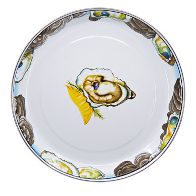 Golden Rabbit Enamelware Oyster 12" Small Tray