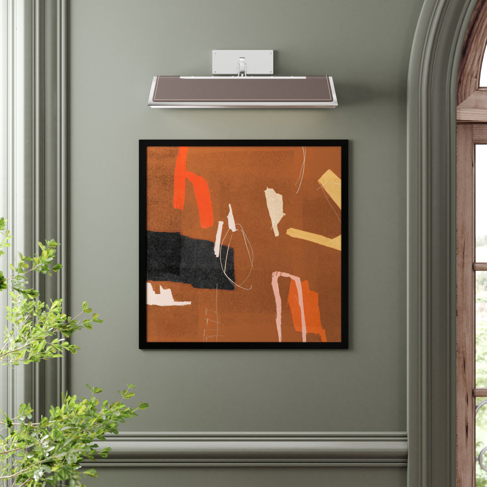 Ira "Ultra I Cinnamon Version" Painting, 23.5" H x 23.5" W x 0.75" D, Black