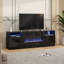 Metro Lane 178 cm W Black Electric TV Stand with 5000 BTU