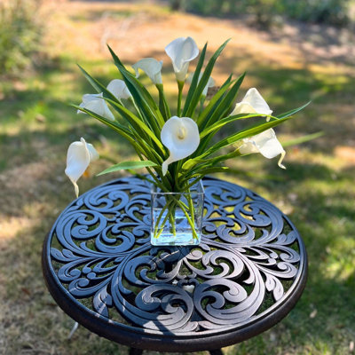 Silk Lillies Arrangement in Vase