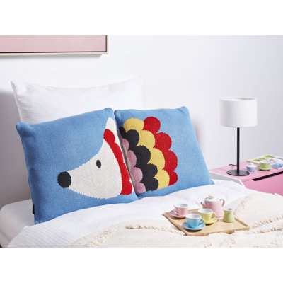 Kapisa Animal Print Blue Square Throw Cushion