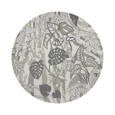 Sabi Jungle Vegan Leather Round Pebble Placemat