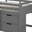 Lit mezzanine simple avec rangement Fabiana