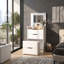 Meuble-lavabo de 18,9 po de largeur avec tabouret de rangement, miroir éclairé et 3 tiroirs Shiona