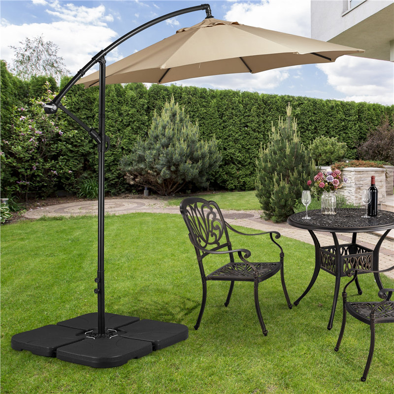 Hylan HDPE 4-Piece 176Lb. Fillable Patio Umbrella Base Stand