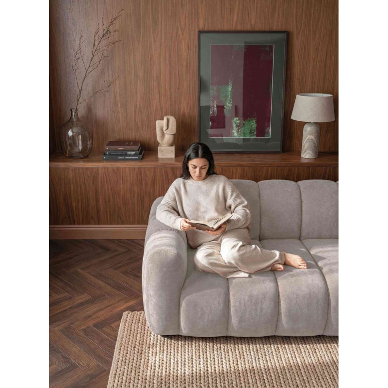 Michell 6 Seater Sofa Bed, Left Hand Facing, Dark Beige