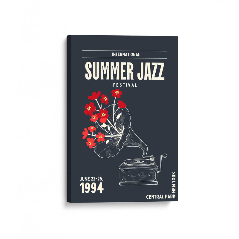 «Summer Gazz Fest», affiche sur toile tendue, H 18 po x l 12 po