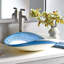 Lavabo de salle de bain ovale en verre Murano-1444528890