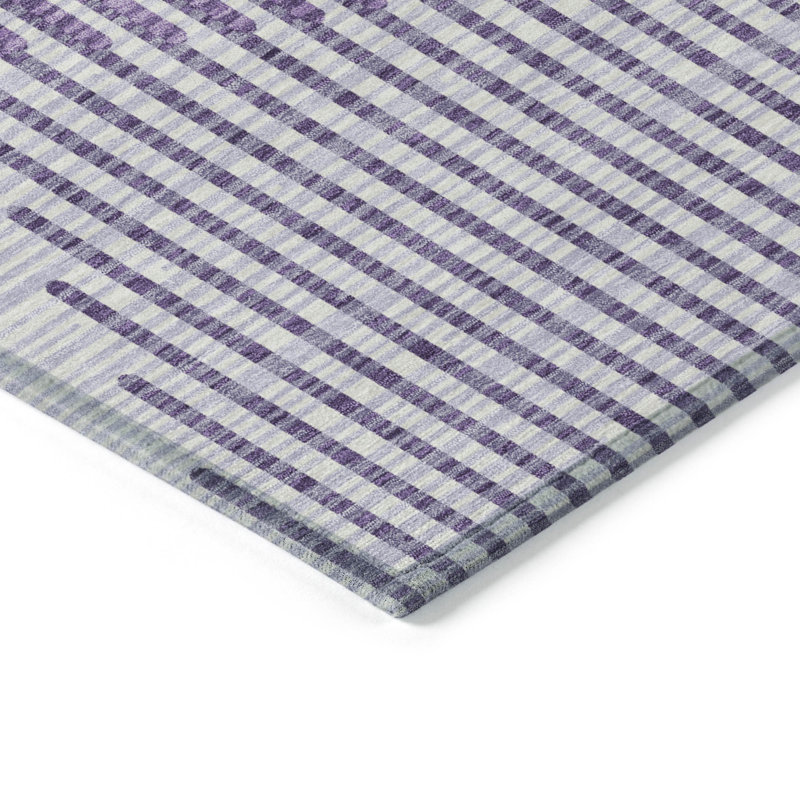 Chayden intérieur / extérieur lavable à la machine ACN1001 - mauve, Rectangle 10 pi x 14 pi