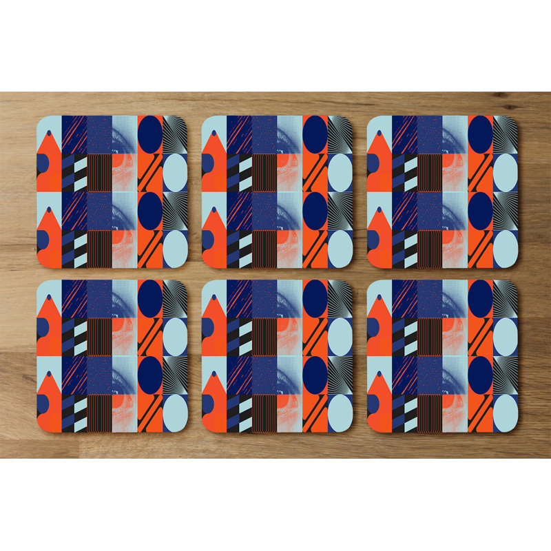 Square 6 Piece Coaster Set
