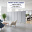 VIVO Grey 145 x 66 inch Privacy Panel Office Partition, Cubicle Room Divider