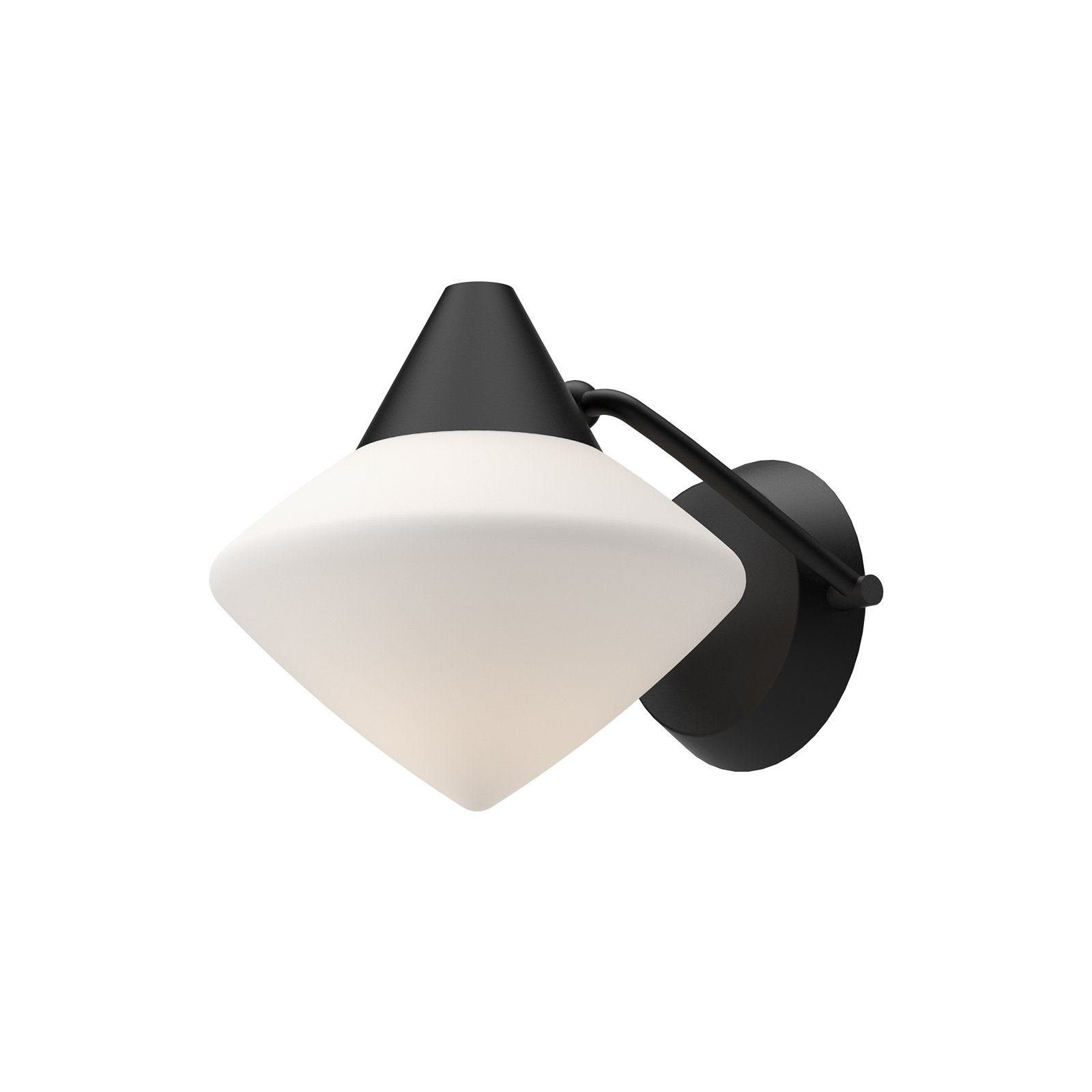 Orrin Single Frosted Bath Sconce, Matte Black