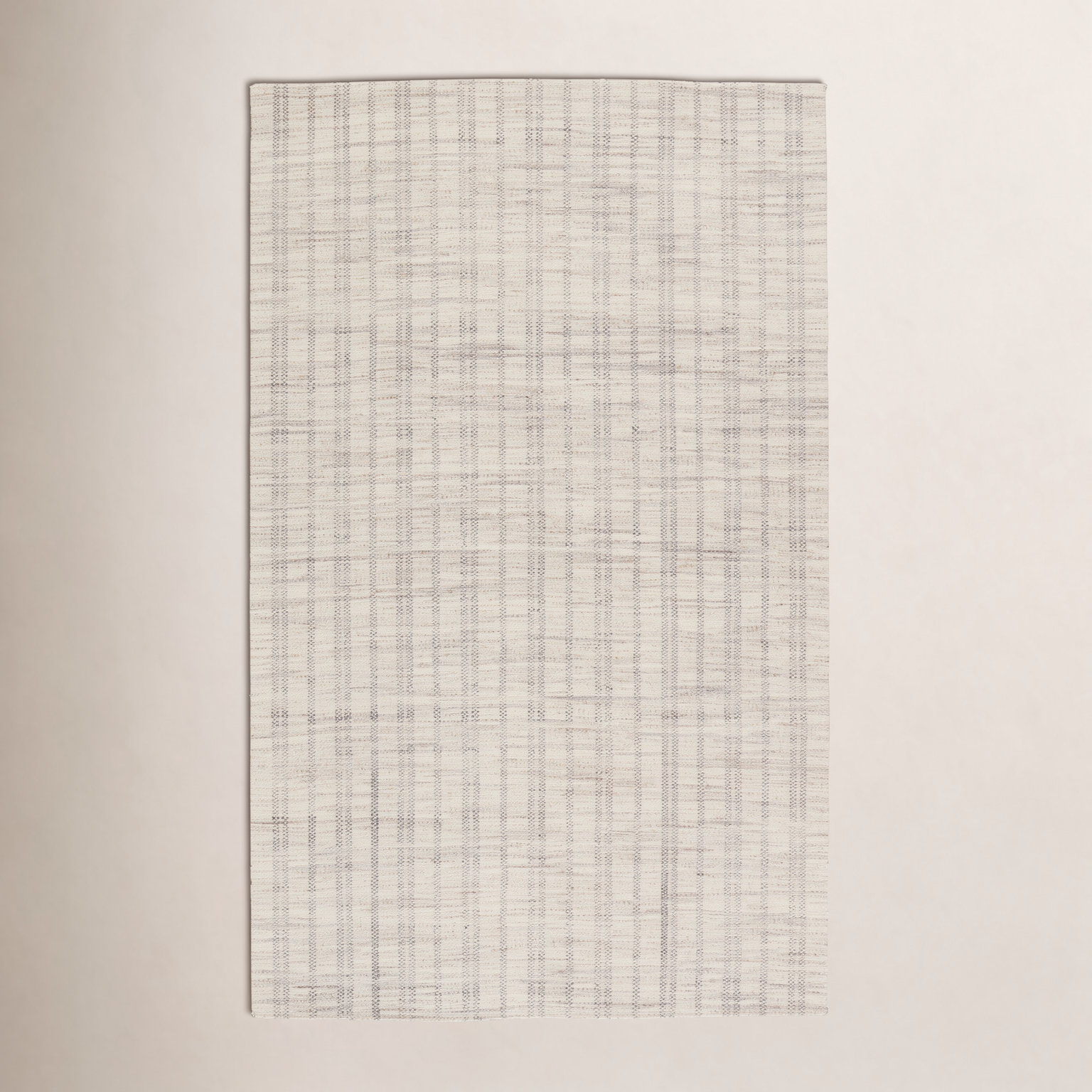 Ginevra Hand-Woven Striped Rug, Rectangle 10' x 14', Cream/Black