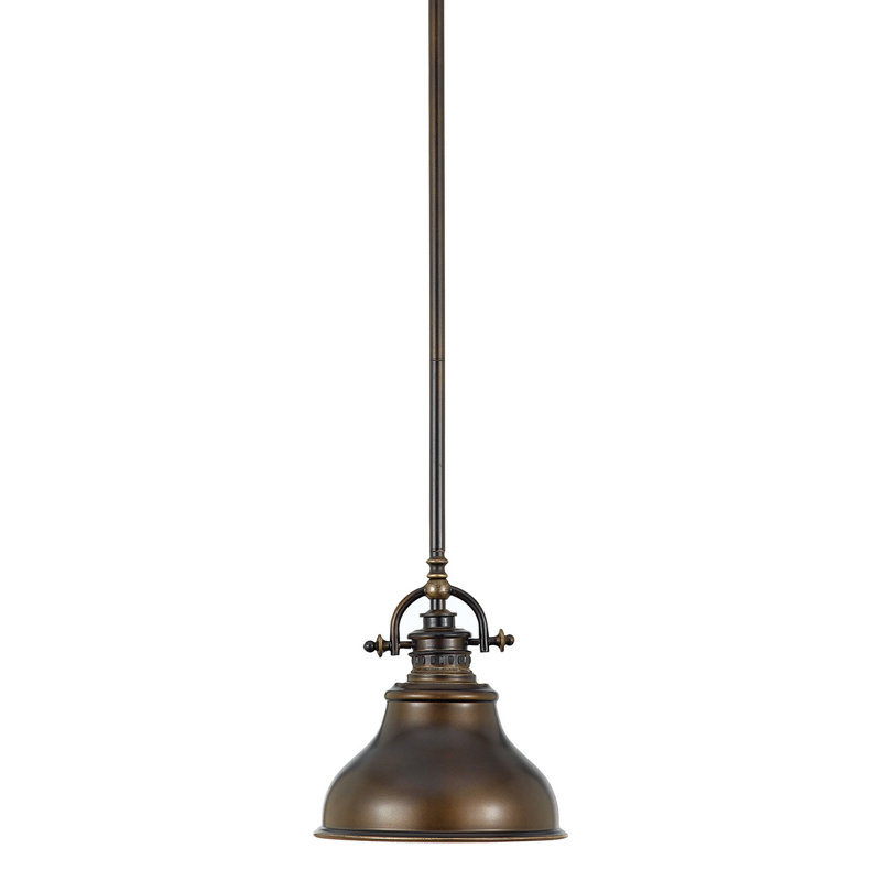 Bravo 1 - Light Single Pendant, 29.2cm H x 34.3cm W x 34.3cm D, Palladian Bronze