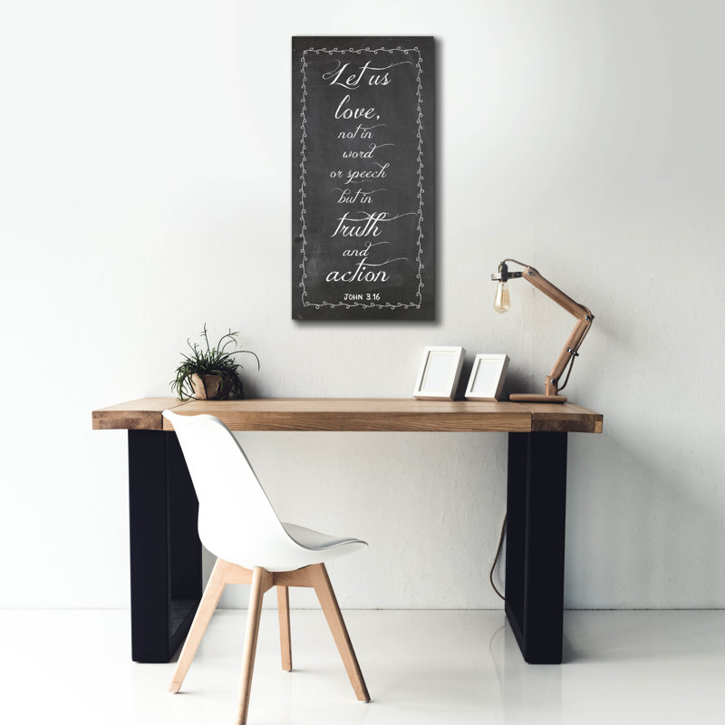 «John 3,16» par Erin Clark, art mural sur toile, H 40 po x l 20 po x P 1,5 po