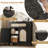 Compact Rattan Sideboard Cabinet with Drawer Adjustable Shelf Storage for Kitchen Dining Room Living Room and Entryway