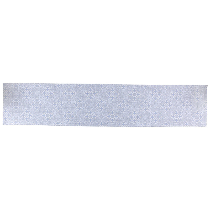 Damask Table Runnner, Blue