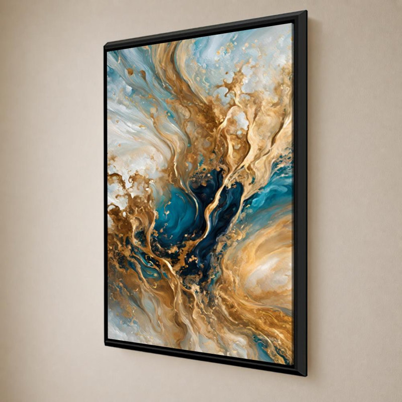 Matthew 3: 16. «Celestial Vision» par Mark Lawrence, H 33,5 po x l 21,5 po x P 2 po, Cadre flottant, Noir