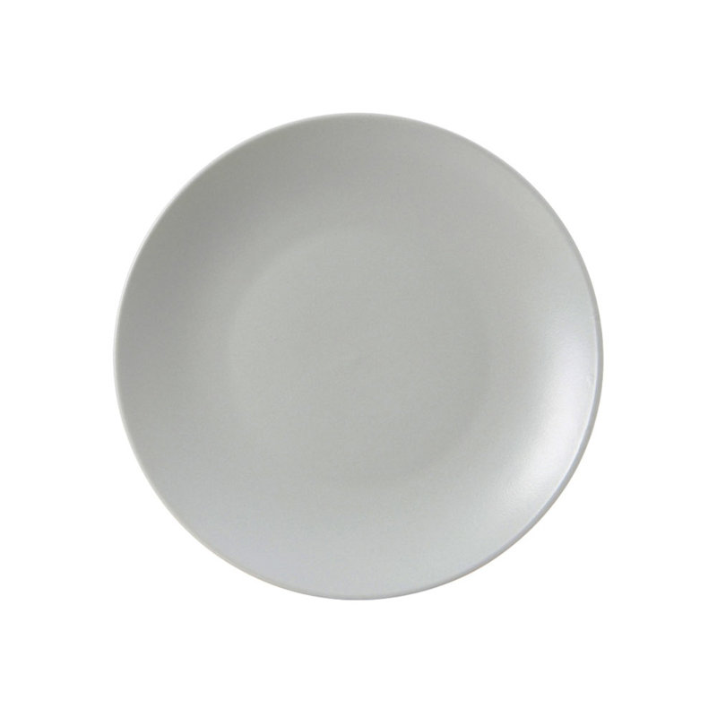 Assiette plate 10 po couper Zion, Gris