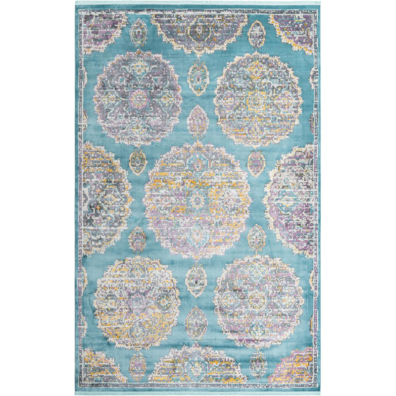 Paragon Floral Indoor Rug, Rectangle 5'5" x 8'